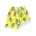 thumbnail image 1 of Boys Swim Trunks Drawstring Swim Shorts Boys Swim Shorts Size 8-10 Bathing Suit with Compression Liner Beach Swimsuit Board Shorts(Size 7 Years, Yellow), 1 of 4
