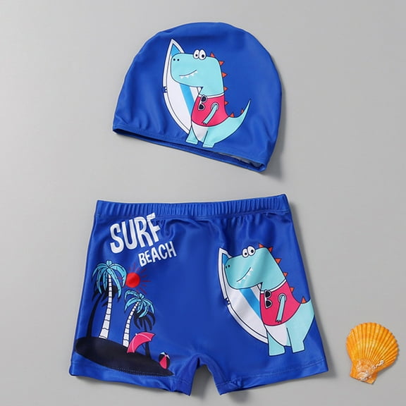 Boys Swim Trunks Funny Cartoon Print Summer Beach Shorts Boys Bathing Suits for Boys 5-6 Years