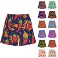 thumbnail image 1 of Boys Swim Trunks Funny Chili Pepper Print Quick Dry Lightweight Swim Shorts Elastic Waist Beach Vacation Swimwear, 1 of 4
