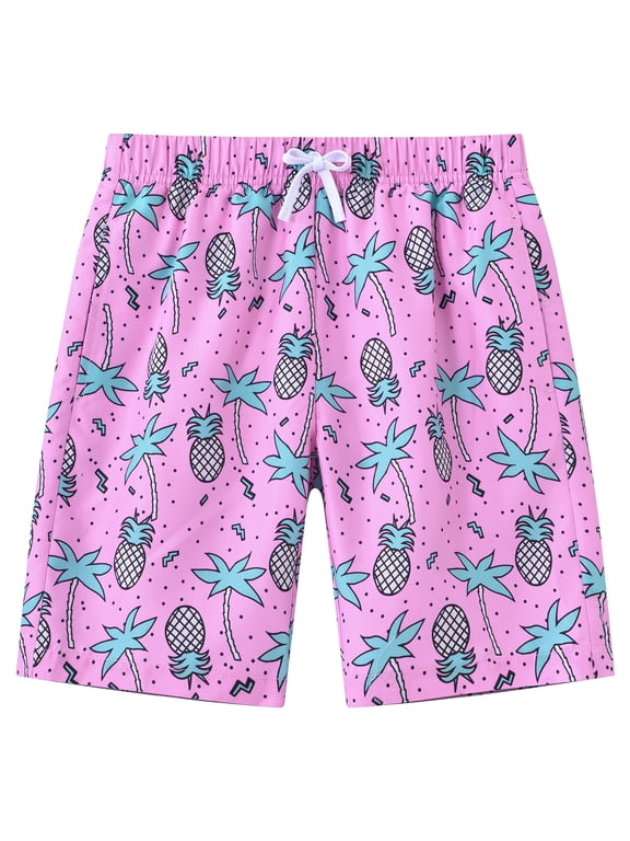 Boys Swim Trunks Liner Casual Bathing Suit for Kids Stretch Swim Shorts 5-16 Years