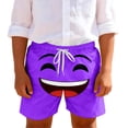 thumbnail image 1 of Boys Swim Trunks Purple Print Quick Dry Stretch Polyester Spandex Adjustable Drawstring Elastic Waist Kids Beach Pool Water Park Wear for 5-14 Years Old,Size 11 T, 1 of 6