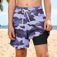 thumbnail image 1 of Boys' Swim Trunks Quick Dry Board Shorts with Built-in Compression Liner Drawstring Bathing Suit for Beach Pool Surfing Vacation, 1 of 9