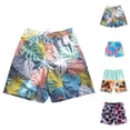 thumbnail image 1 of Boys Swim Trunks Quick Dry Lightweight Beach Swim Shorts Knee Length Hawaiian Style Boys Bathing Suit for Summer Vacation, 1 of 7