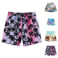 thumbnail image 1 of Boys Swim Trunks Quick Dry Lightweight Beach Swim Shorts Knee Length Hawaiian Style Boys Bathing Suit for Summer Vacation, 1 of 7