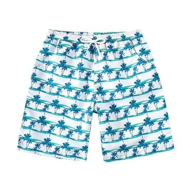 Boys Swim Trunks Quick-Dry Swim Shorts Board Shorts Elastic Waist Hawaiian Summer Beach Swim Trunks Size 5-6Y