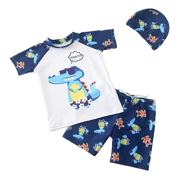 Boys Swim Trunks Size 10-12 Toddler Baby Boys Swimsuits Trunk Rashguard Long Sleeve Top Shorts Two Pieces Bathing Suit Swimwear Outfit for 2-3T