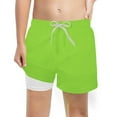 thumbnail image 1 of Boys Swim Trunks with Compression Liner Comfortable Stretch Fabric Active Beach Shorts for Kids Youth, 1 of 3