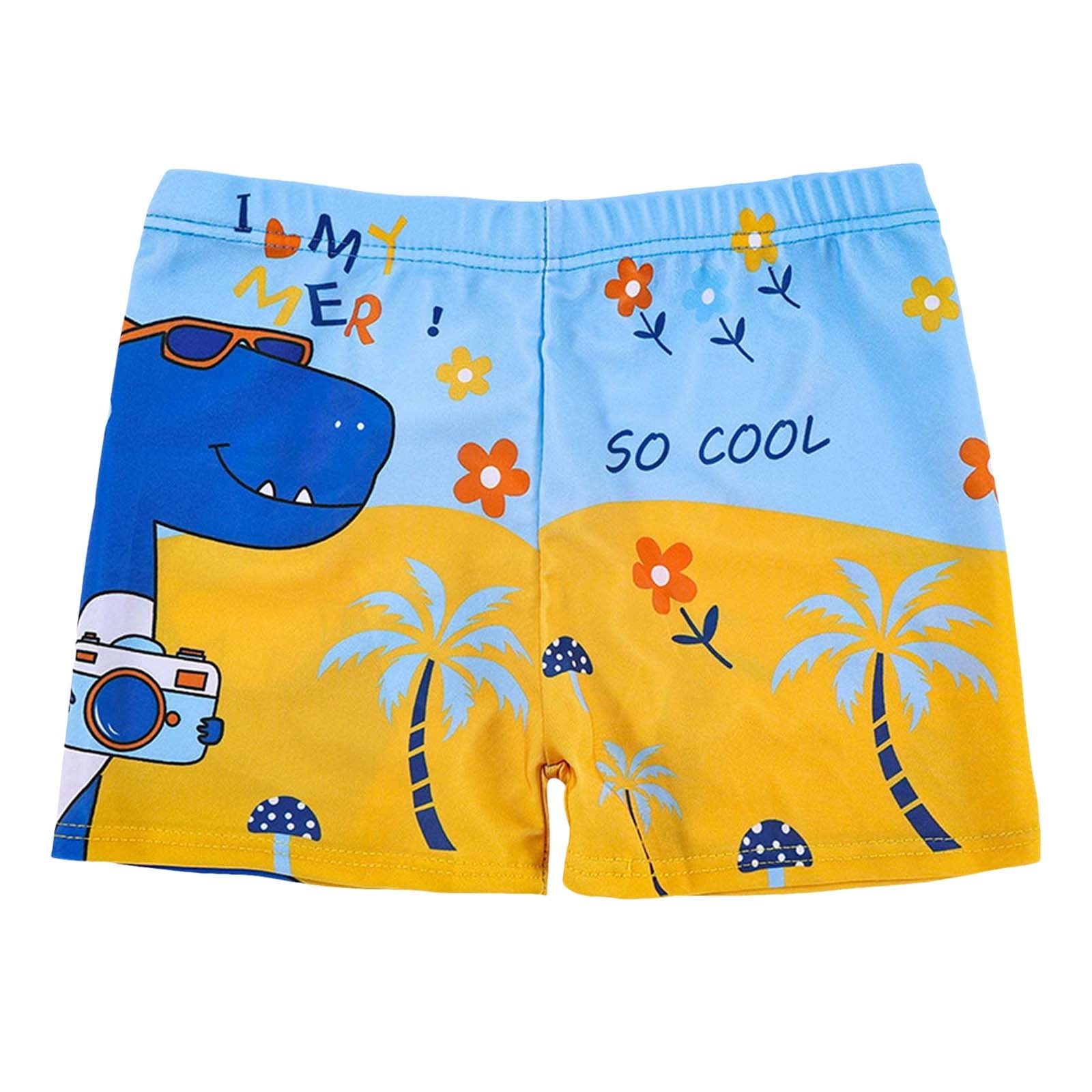 Boys Swim Trunks Toddler Kids Boys Shark Dinosaur Print Swim Trunks ...