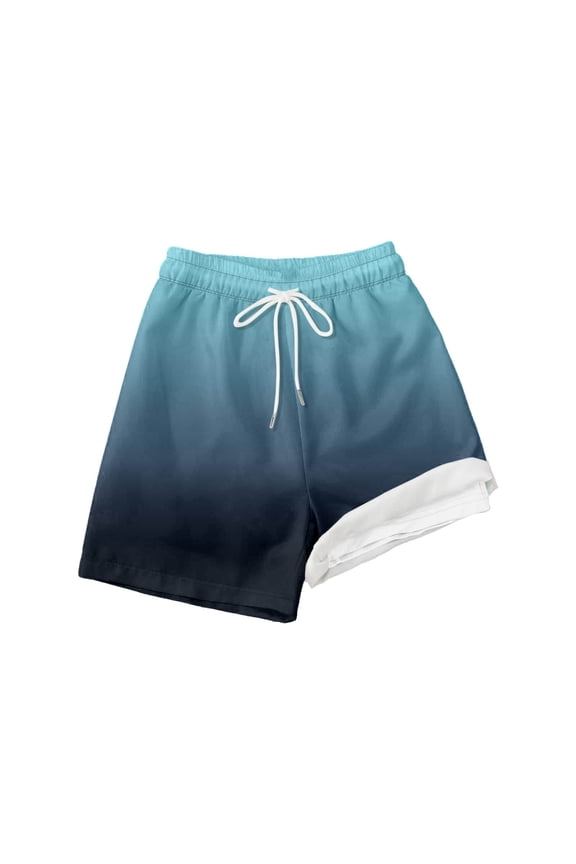 Boys Swim Trunks With Prints Beach Shorts Kids Summer Pool Party Water Play Clothes