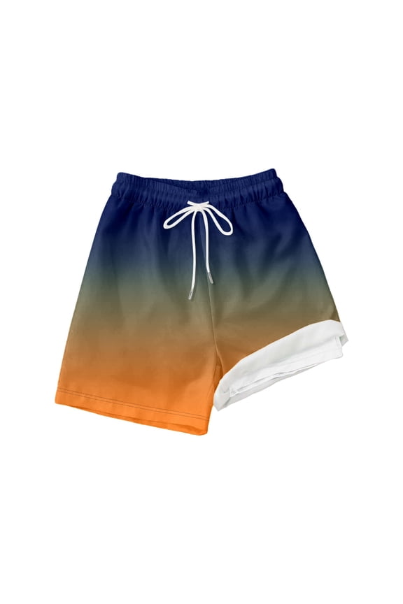 Boys Swim Trunks With Prints Beach Shorts Kids Summer Pool Party Water Play Clothes
