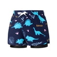 thumbnail image 1 of Boys Swim Trunks with Boxer Brief Liner Compression Swimming Shorts Stretchy UPF Quick Dry Swimsuit, 1 of 10