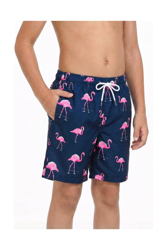 Boys Swim Trunks with Boxer Brief Quick Dry Bathing Suit Compression Liner Swimsuit Swim Shorts 4T-50