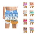 thumbnail image 1 of Boys Swim Trunks with Compression Liner Ice Cream Shorts Drawstring Quick Dry Swim Shorts for Boys Beach Vacation, 1 of 4