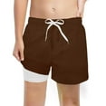 thumbnail image 1 of Swim Trunks for Boys with Compression Liner Toddler Stretch Swim Shorts Quick Dry Boys' Swimwear Boys Shorts Size 7 Years Boys Fashion, 1 of 4