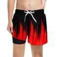 thumbnail image 1 of Boys Swim Trunks with Compression Liner Toddler Swimsuit Boy Swim Shorts Bathing Suits Boxer Brief Swimming Trunks, 1 of 4