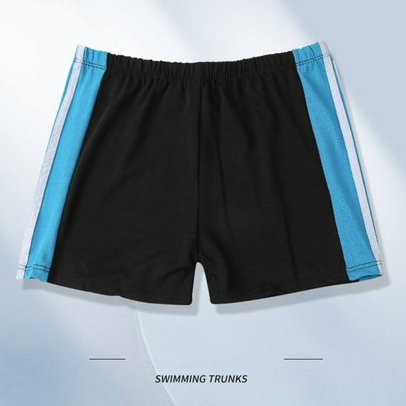 Boys Swimming Trunks with Color Block Side Stripe Beach Shorts Boys Swim Suit for Teen Boys 15-16 Years