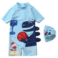 thumbnail image 1 of Boys Swimsuit 2 Piece Rash Guard Swimsuits Kids Quick Drying Beach Surfing Bathing Suit Upf 50+ Swimwear Summer Holiday Tops Navy 1-2 Years, 1 of 5
