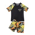 thumbnail image 1 of Boys Swimsuit 2 Piece Swim Set, Short Sleeve Rashguard Shirt and Bathing Shorts Swimwear, 1 of 7