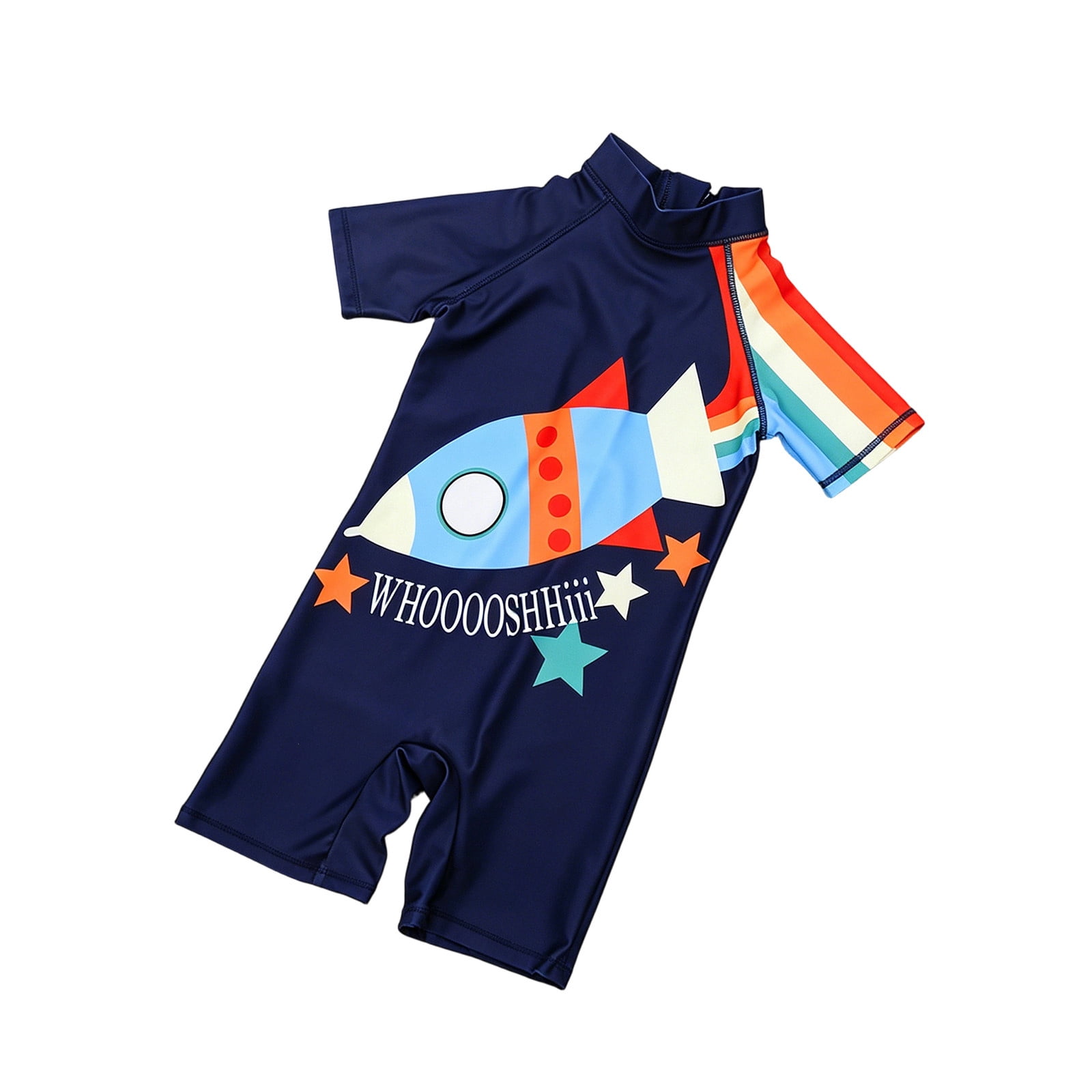 Boys Swimsuit Boys Sun Swimwear Baby One Piece Swimsuit Rocket Print ...