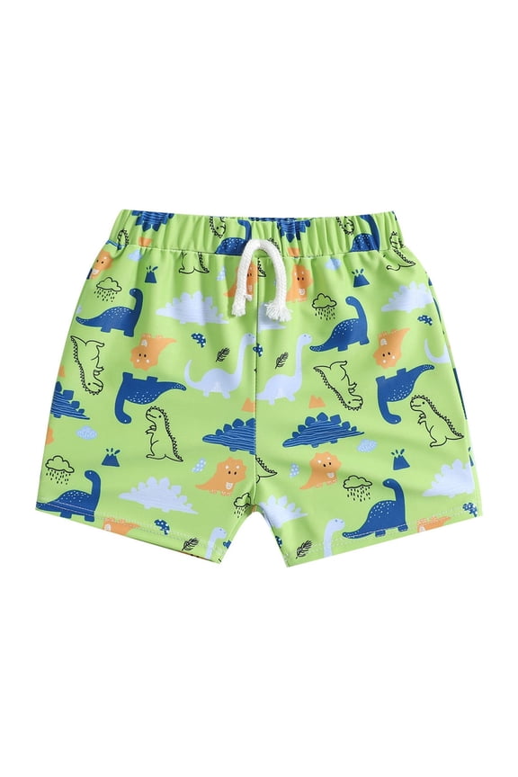 Boys Swimsuit Surf Style Toddler Boys Printed Elastic Waist Swim Trunks Lightweight Swim Bottoms for Recreational Swimming Occasions Yellow 24M