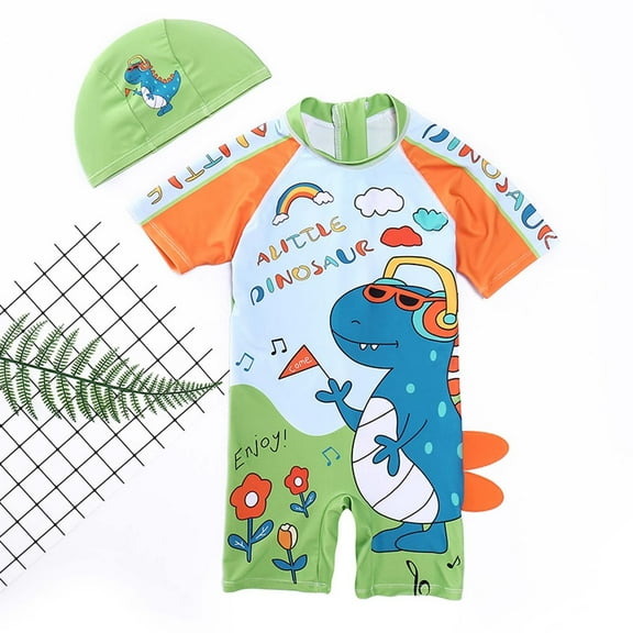 Boys Swimsuit TOOYOU Baby Short Sleeve Cartoon Cute Size 12-18 Months,Green Durable Swimsuit For Boys