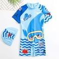 thumbnail image 1 of Boys Swimsuit TOOYOU Baby Short Sleeve Cartoon Cute Size 4-5 Years,Sky Blue Boys Lively Swimsuit Set, 1 of 3