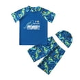 thumbnail image 1 of Boys Swimsuits Set For Boys 2 Piece Long Sleeve Swim Shirts Bathing Suits With Trunks,6-7 Years,Z13-Dark Blue, 1 of 5