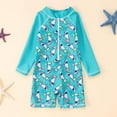 thumbnail image 1 of Boys Swimwear Long Sleeve Rash Guard Print Swimsuits For Baby Toddler Beach Pool Swimming Sun Outfit Summer Bathing Suit, 1 of 7