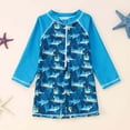 thumbnail image 1 of Boys Swimwear Long Sleeve Rash Guard Print Swimsuits For Baby Toddler Beach Pool Swimming Sun Outfit Summer Bathing Suit, 1 of 7