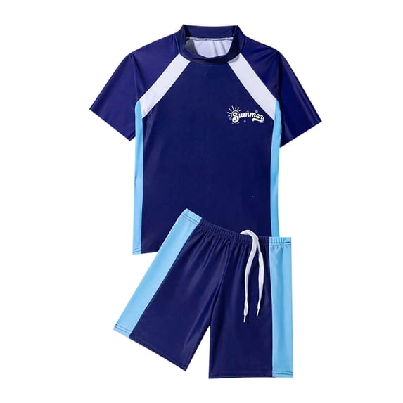 Boys Swimwear Long Sleeve Rash Guard and Swim Trunks for Kids Youth Swimming Surfing Sun 3-5 Years