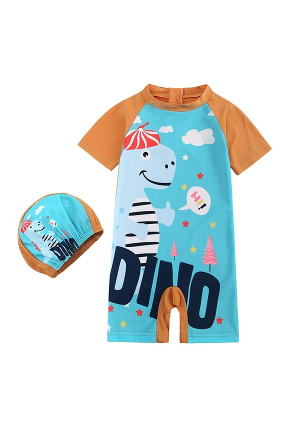 Boys Swimwear Set Piece Zipper Hat Rash Guard Surfing Upf 50+ Boys Summer Clothes,Mint Green,2XL