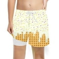 thumbnail image 1 of Boys Swimwear Swim Trunks with Print Design Comfortable Elastic Waist Beach Shorts for Kids Ages 5-14 Summer Swimming, 1 of 3