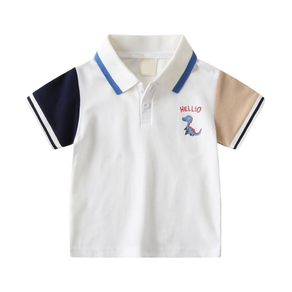 Boys T Shirt Shirts Dinosaur Print Breathable Casual Toddlers Kids Summer Outdoor 1 7 Years Birthday Boy Shirt Clothes