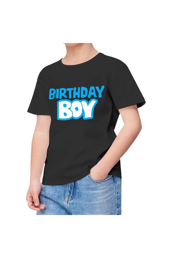 Boys T Shirt Shirts Kids Short Sleeve Happy Brithday Prints Trendy Fans Present Boys Hawaiian Shirt Clothes