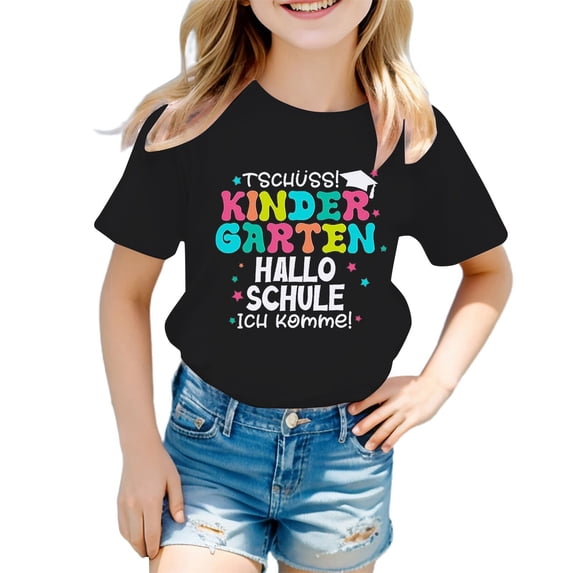 Boys T Shirt Shirts Tschüss Kindergarten Hello School I Come First Day At School Nursery Graduation Birthday Boy Shirt Clothes