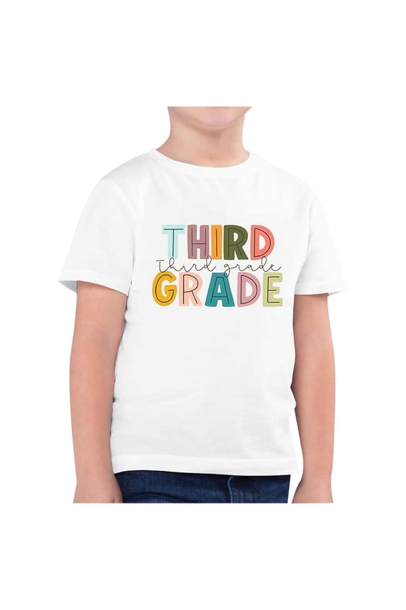 Boys T Shirts 100 Day of School Shirt Short Sleeve Fun Patterns Tee Boy Toddler Clothes for Kids 3-4 Years