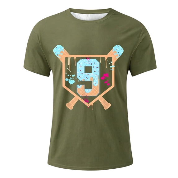 Boys T Shirts Basic Comfortable Short Sleeve Letter Print Crewneck Tee for Everyday Wear Boys' Tops Tees Shirts 2 Years-3 Years