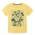 thumbnail image 1 of Boys T Shirts Boy'S Short Sleeve Dinosaur Car Prints Summer Cotton Sportswear T Shirt Boys' Tops Yellow 1-2 Years, 1 of 6