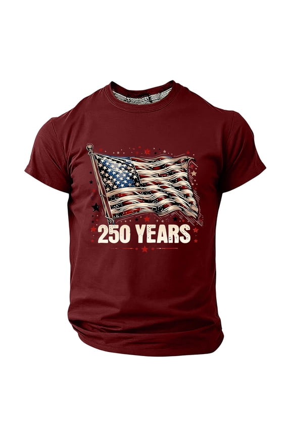 Boys T Shirts Boys 4Th of July Patriotic T Shirt Stars and Stripes Usa 250Th Anniversary Crew Neck Short Sleeve with Graphic for Kids Youth Summer Casual 8 Years-9 Years