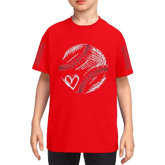 Boys T Shirts Kids Baseball Summer Crewneck Short Sleeve Cute Athletic Casual Boys Clothes