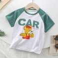 thumbnail image 1 of Boys T Shirts Kids Toddler Boys Summer Cartoon Excavator Airplane Dinosaur Print Cotton Short Sleeve T Shirts Summer Tops Watermelon Red 18 Months-24 Months, 1 of 3