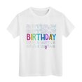 thumbnail image 1 of Boys T Shirts Kids Toddler Girl Summer Short Sleeve Birthday Tee Crewneck Casual Basic T Shirt Girls T Shirts White 10 Years-11 Years, 1 of 4