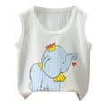 thumbnail image 1 of Boys T Shirts Kids Toddler Summer Cartoon Elephant Prints Sleeveless Tank Tops Thin Breathable Tops Summer Tops Blue 18 Months-24 Months, 1 of 1