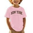 thumbnail image 1 of Boys T Shirts New York Shirt Kids Letter Printed Short Sleeve Summer Crewneck Tops Basic Tees Kids Clothes Girls Size 3-4, 1 of 4