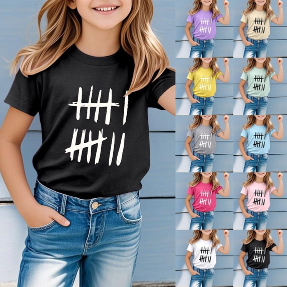 Boys T Shirts Number 67 Graphic Print Short Sleeve Casual Tee Top Baby Tees Yellow 12-24 Months