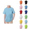 thumbnail image 1 of Boys T Shirts Performance Activewear Kids Mesh Short Sleeve T-Shirt Plain Crew Neck Top with Pocket Breathable Unisex Athletic Tee for Toddlers, 1 of 4