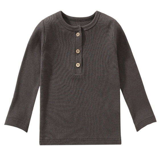 Boys T Shirts Size 10 Toddler Kids Baby Girls Boys Long Sleeve Ribbed T Shirt Tops T-Shirts to Big Kid 2-3 Years