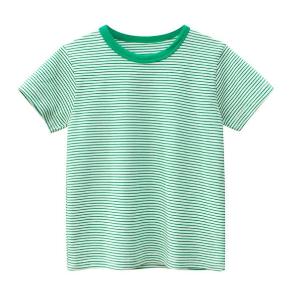 Boys T-Shirts Striped Short Sleeve Crewneck Casual Summer Tshirts Toddler Girl Tops for Girls 3-4 Years