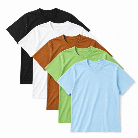 Boys T Shirts Toddler 5 Pack 100% Cotton Crew Short Sleeve Comfy Summer Kids Clothes 3T-12