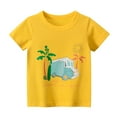 thumbnail image 1 of Baby Boy Summer Clothes Toddler Kids Baby Boys Girls Cartoon Cars Prints Summer Short Sleeve Crewneck T Shirts Tops Tee Yellow 1 Year-2 Years, 1 of 2